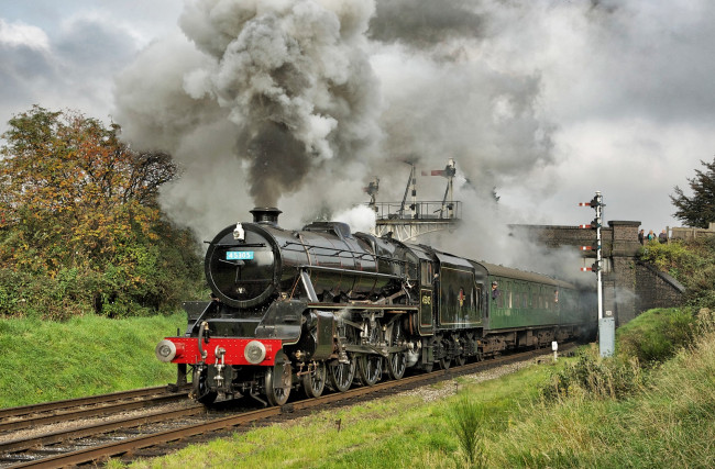 Обои картинки фото техника, паровозы, рельсы, дорога, железная, паровоз