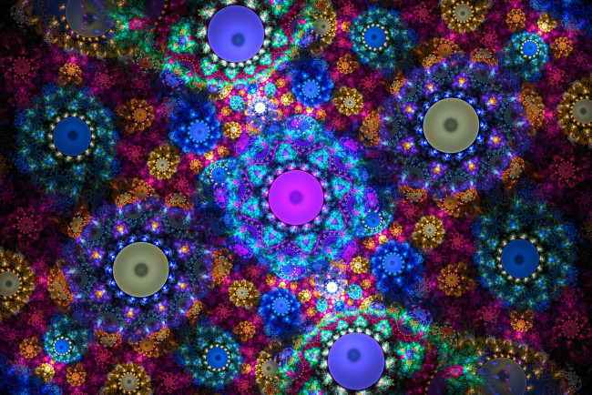 Обои картинки фото 3д графика, фракталы , fractal, орнамент, круги, бесконечность, узоры
