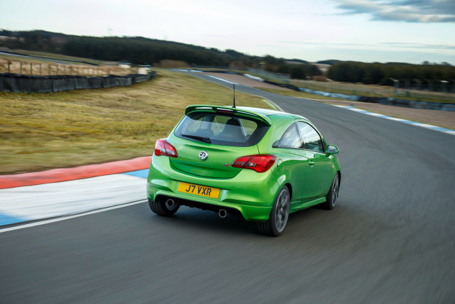Обои картинки фото автомобили, vauxhall, corsa, vxr, e, 2015г, зеленый