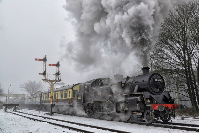 Обои картинки фото техника, паровозы, железная, дорога, рельсы, паровоз