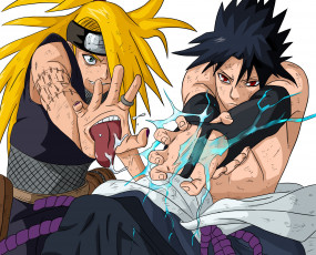 Картинка аниме naruto саске дейдара