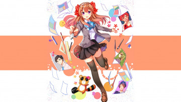 Картинка аниме gekkan+shoujo+nozaki-kun фон взгляд девушка