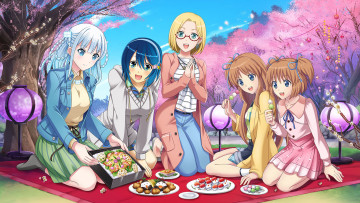 Картинка аниме unknown +другое еда os-tan девушки пикник