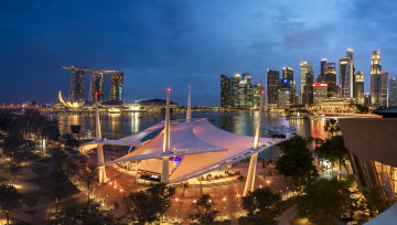 Картинка города -+огни+ночного+города обзор ночь