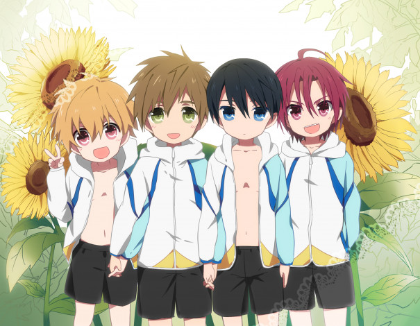 Обои картинки фото аниме, free, мальчики