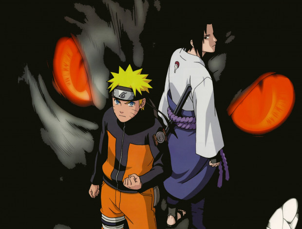 Обои картинки фото аниме, naruto, наруто, саске, глаза