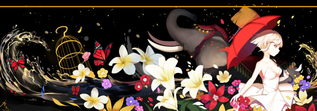 Обои картинки фото аниме, unknown,  другое, девочка, клетка