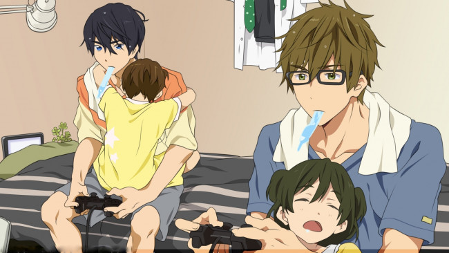 Обои картинки фото аниме, free, дети, парни