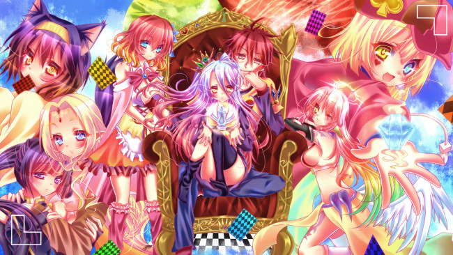 Обои картинки фото аниме, no game no life, no, game, life