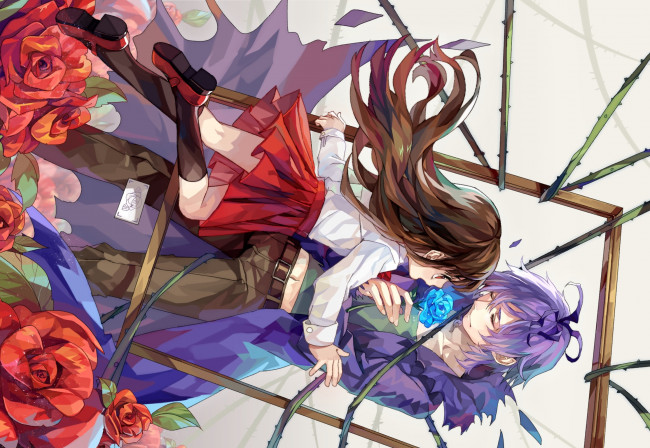 Обои картинки фото аниме, ib, пара