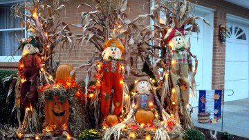 Картинка праздничные хэллоуин тыква композиция