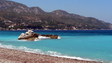 Картинка природа побережье горы скалы море