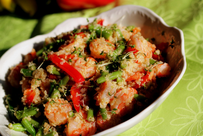 Обои картинки фото еда, вторые блюда, крупа, фасоль, перец