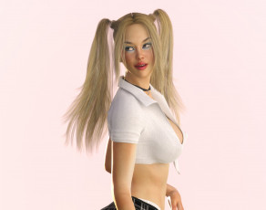 Картинка 3д+графика люди+ people девушка взгляд фон