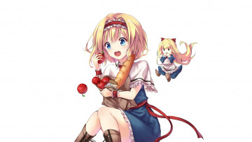 Картинка аниме touhou девушка взгляд фон