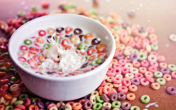 Картинка еда мюсли +хлопья молоко хлопья колечки