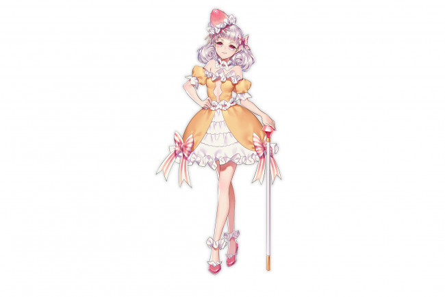 Обои картинки фото аниме, unknown,  другое , девушка, фон, взгляд