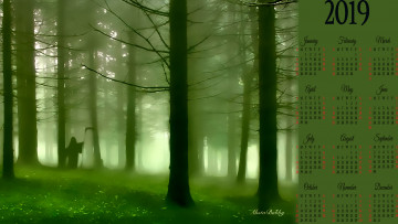 Картинка календари фэнтези смерть капюшон лес дерево