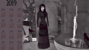 Картинка календари видеоигры птица девушка