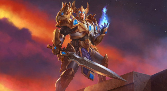 Обои картинки фото видео игры, juggernaut wars, магия, меч, фон, латы, шлем, взгляд, мужчина