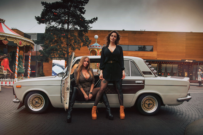 Обои картинки фото автомобили, -авто с девушками, боевая, классика, l, v, louis, vuitton, жигули, девушка, luxury, барвиха, ваз, 2106