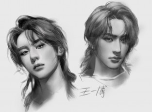 Картинка рисованное люди ван ибо лица