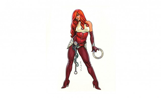 Обои картинки фото рисованное, joseph michael linsner, девушка, оружие