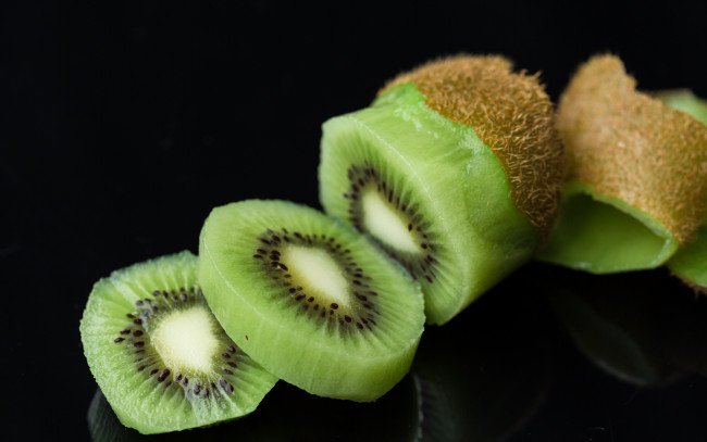 Обои картинки фото еда, киви, куски