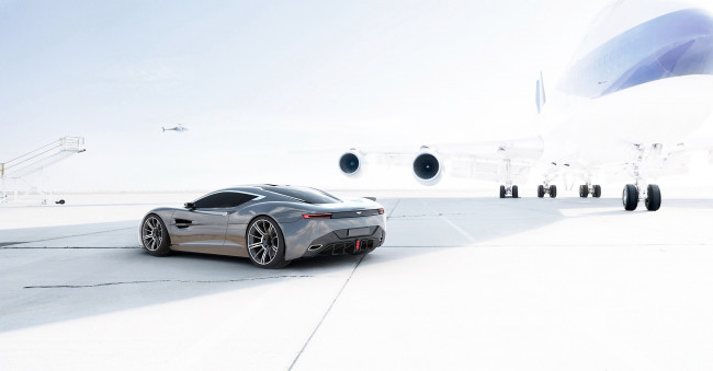 Обои картинки фото автомобили, 3д, серебристый, самолет