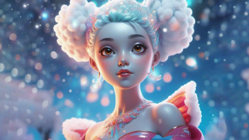 Картинка 3д+графика портрет+ portraits нейросети графика нейроарт ai art нейронные сети рисунки нейро искусство нейрографика graphics neuroart neural networks drawings neuro neurography девушка