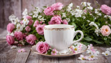 обоя разное, посуда,  столовые приборы,  кухонная утварь, чашка, блюдце, цветы