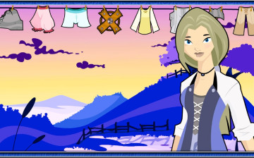 обоя видео игры, twin skies, девушка, горы, белье