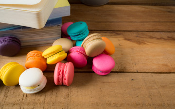 обоя еда, макаруны, лакомство, печенье, ассорти