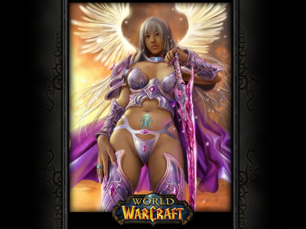 Обои картинки фото видео игры, world of warcraft, персонаж, наряд, оружие, крылья