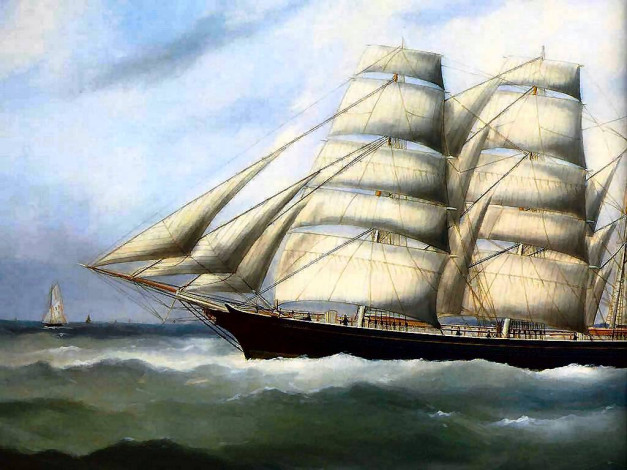 Обои картинки фото корабли, рисованные