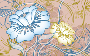 Картинка рисованные цветы