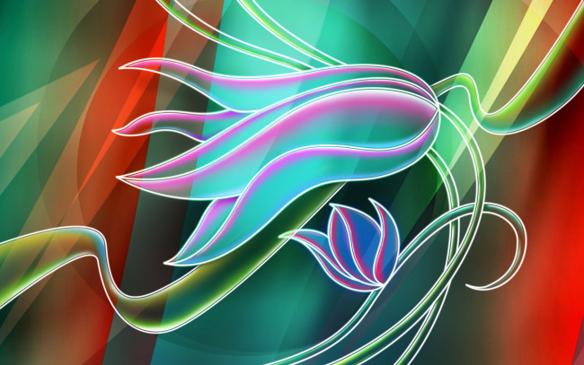 Обои картинки фото рисованные, цветы