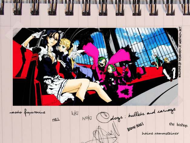 Обои картинки фото аниме, dogs, bullets, carnage