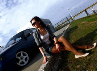 Картинка автомобили авто девушками