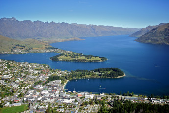 Картинка города панорамы новая зеландия queenstown