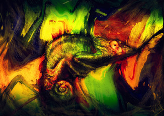 Картинка фэнтези существа краски