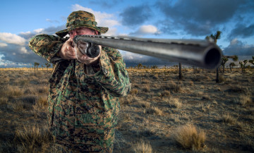 Картинка мужчины unsort охотник камуфляж ружьё сафари