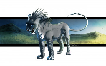 Картинка рисованные животные львы лев