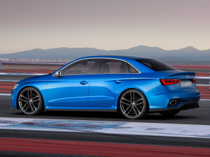 обоя автомобили, audi, синий, 2014г, concept, quattro, clubsport, a3