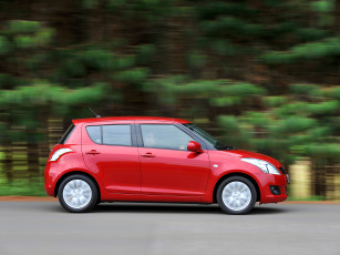 обоя автомобили, suzuki, красный, swift, 5-door, za-spec