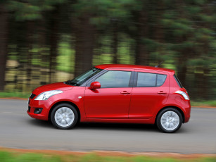 обоя автомобили, suzuki, красный, za-spec, swift, 5-door
