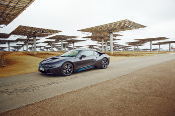 Картинка 2015+bmw+i8 автомобили bmw серый дорога