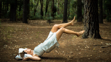 Картинка разное компьютерный+дизайн лес девушка