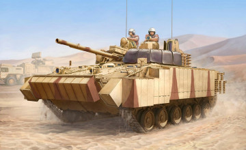 Картинка рисованные армия солдаты танк