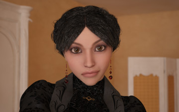 Картинка 3д+графика portraits+ портрет взгляд девушка